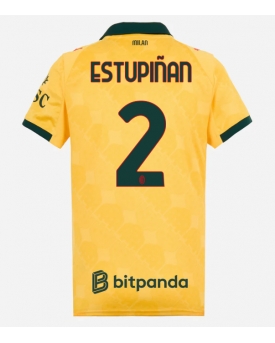 Billige Fotballdrakt AC Milan Pervis Estupinan #2 Replika Tredjedrakt Dame 2025-26 Kortermet Billige Fotballdrakt AC Milan Pervis Estupinan #2 Replika Tredjedrakt Dame 2025-26 Kortermet